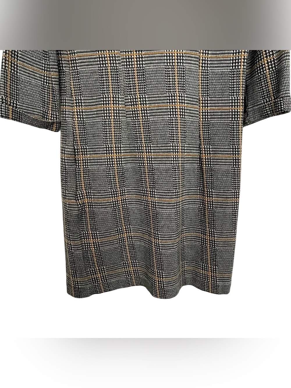 Tom Tailor Classic Houndstooth 1/2 Sleeve Funnel Neck Mini Dress EU 40/ US 8 - Picture 8 of 16